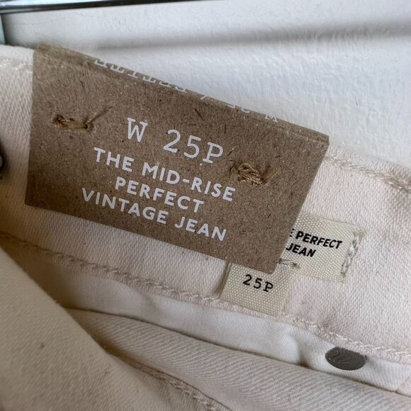 Madewell Womens Mid-Rise Perfect Vintage Jean Size 25P In Vintage Canvas NWT - Picture 3 of 10